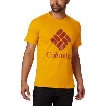 Columbia Lodge Logo, Camiseta Dorados Claro Rojos Para Hombre | 956301-BIG